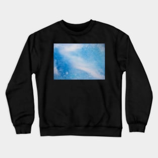 Fluid Blue Abstract Painting Crewneck Sweatshirt